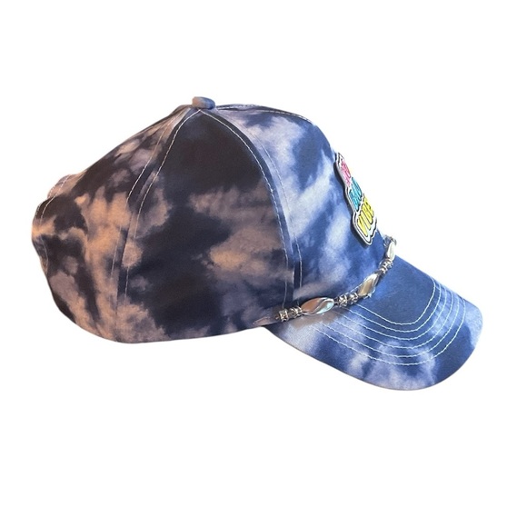 No Bad Vibes Tie Dyed Baseball Hat - Picture 4 of 7